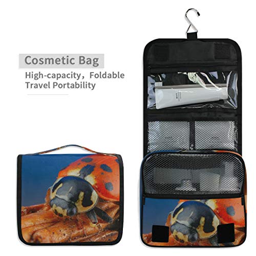 Neceser Colgante para Mujer, diseño de Mariquita, multifunción, Bolsa de Maquillaje, Bolsa de Almacenamiento