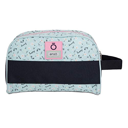 Neceser Enso Girl Power Doble Compartimento, 26x16x11 cm, Azul
