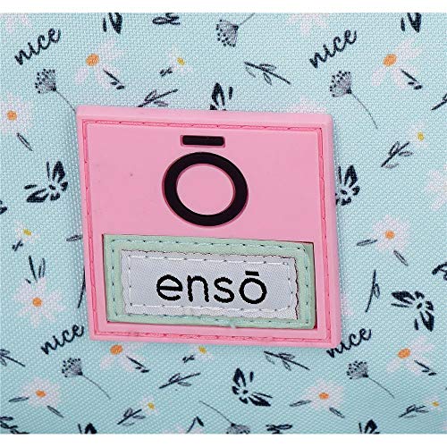 Neceser Enso Girl Power Doble Compartimento, 26x16x11 cm, Azul