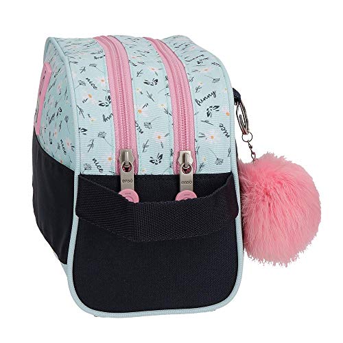 Neceser Enso Girl Power Doble Compartimento, 26x16x11 cm, Azul