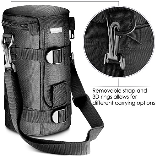 Neewer® NW-L2070 - Funda Acolchada para Lentes de 70-200 mm, Resistente al Agua, Color Negro