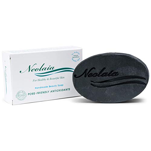 Neolaia Jabón Natural Hecho a Mano - Jabón Antioxidante Compatible con los poros con Carbón Activado - Suaviza, Limpia and hidrata la Piel