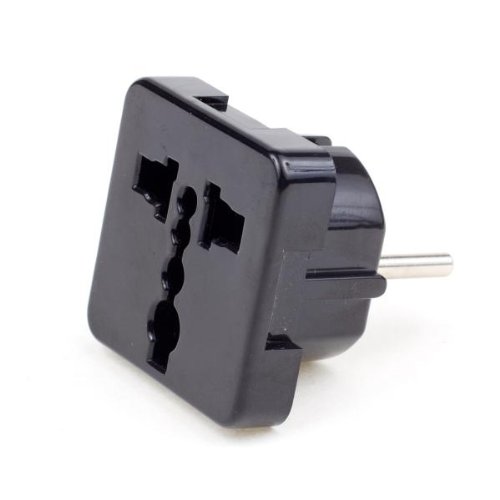 NEON Universal Travel Adapter Europe 2-pin plug black