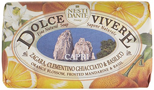NESTI DANTE Jabón Capri (Azahar, Mandarina Helada Y Albahaca) - 250 gr.