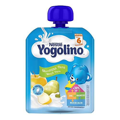 Nestlé Yogolino Bolsita Manzana Pera 90 G 1440 g - Pack de 16 bolsitas 90g