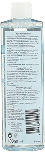 Neutrogena Hydro Boost Agua Micelar 3 En 1 - 3 Unidades X 400 ml.