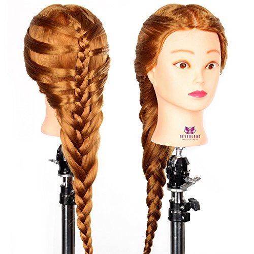 Neverland Cabezas de Poliestireno profesional Heads ejercicio 64cm Super Hair largo cabello natural 30% Equipo Modelo + andat peinado