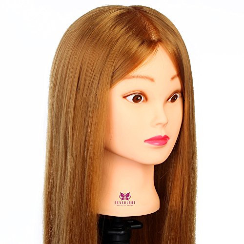 Neverland Cabezas de Poliestireno profesional Heads ejercicio 64cm Super Hair largo cabello natural 30% Equipo Modelo + andat peinado