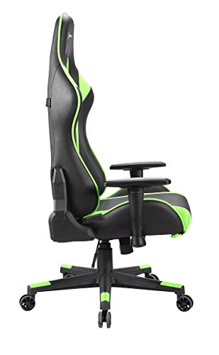 Newskill Kitsune - Silla gaming profesional (Inclinación y altura regulable, reposabrazos 2D ajustables, base en nylon, reclinable 180º), Color Verde
