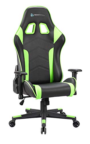 Newskill Kitsune - Silla gaming profesional (Inclinación y altura regulable, reposabrazos 2D ajustables, base en nylon, reclinable 180º), Color Verde