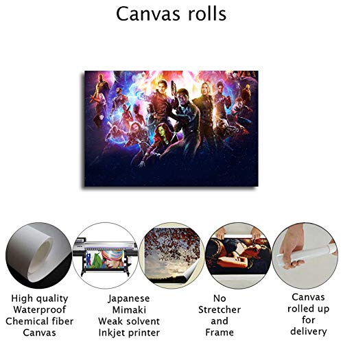 N/F pantera negra chadwick boseman vengadores póster superhéroe regalos para niños (61 x 36 pulgadas, rollos de lona)