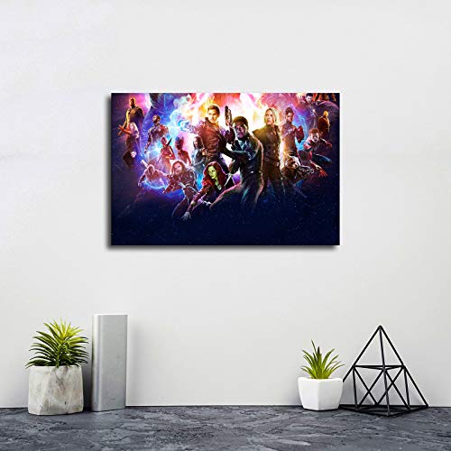 N/F pantera negra chadwick boseman vengadores póster superhéroe regalos para niños (61 x 36 pulgadas, rollos de lona)