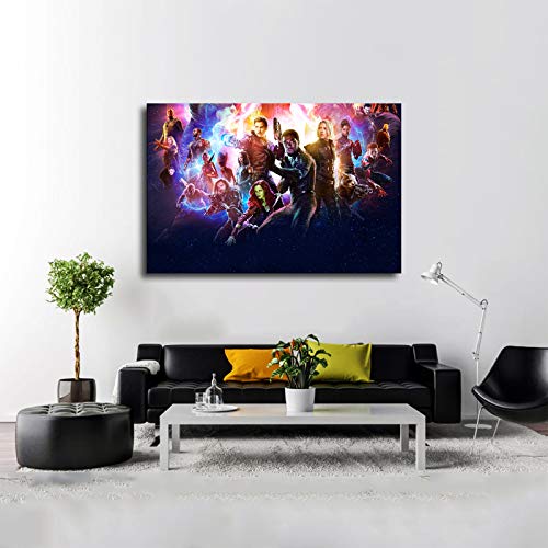 N/F pantera negra chadwick boseman vengadores póster superhéroe regalos para niños (61 x 36 pulgadas, rollos de lona)