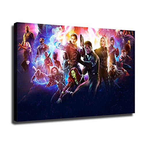 N/F pantera negra chadwick boseman vengadores póster superhéroe regalos para niños (61 x 36 pulgadas, rollos de lona)