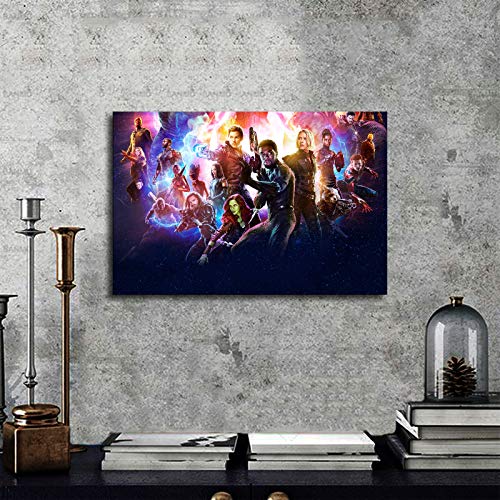 N/F pantera negra chadwick boseman vengadores póster superhéroe regalos para niños (61 x 36 pulgadas, rollos de lona)