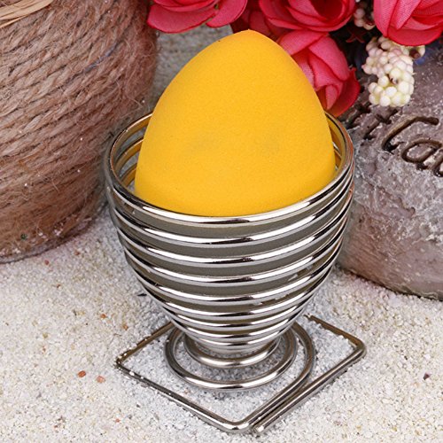 NiceButy - Estante de soporte para secado de maquillaje, expositor de secador de polvo, esponja, esponja, soporte cuadrado, color plateado #