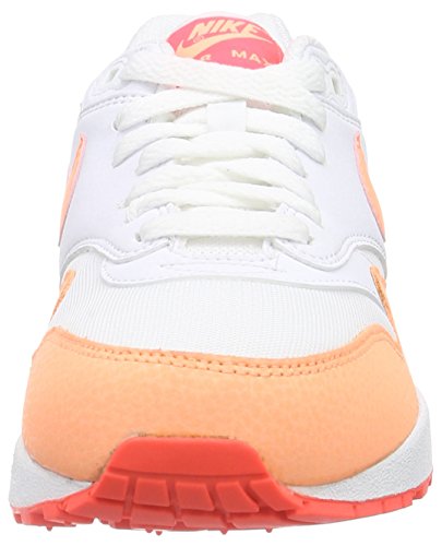 Nike Air MAX 1 Essential - Zapatillas para Mujer, Color White/Sunset Glow-Hot Lava 114, Talla 40