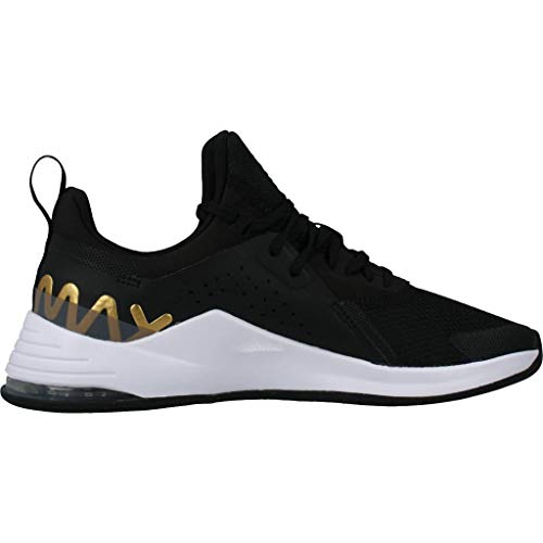Nike Air MAX Bella TR 3, Zapatillas de Gimnasio para Mujer, Black Metallic Gold Flat Pewte, 38 EU