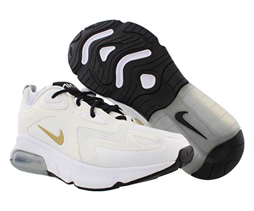 Nike W Air MAX 200, Zapatillas de Running para Asfalto para Mujer, Multicolor (White/Metallic Gold/Black 102), 39 EU