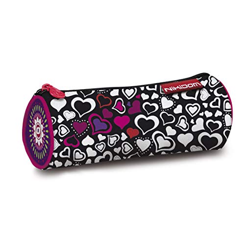 Nikidom Case Cuore - Estuche, Color Negro/Blanco, Talla única