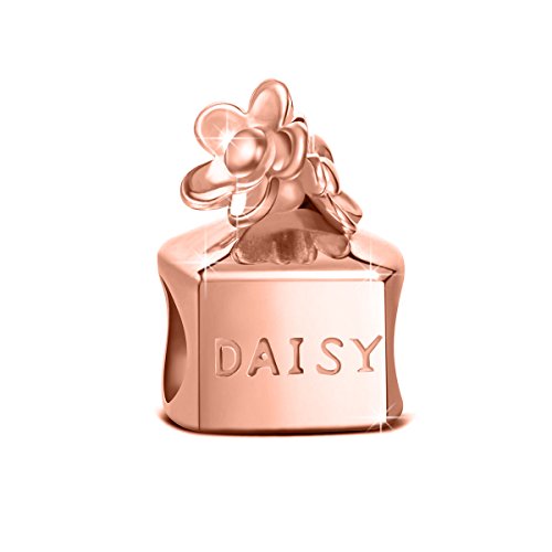 NINAQUEEN Charm Encaja con Pandora Oro Rosa Perfume Regalos Mujer Originales Plata de Ley 925 Abalorios para Niñas Madre Hija Esposa de Cumpleaños