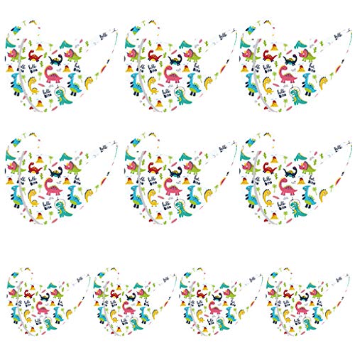 Niño 10PC Reutilizable Mascarillas de tela quirúrgica. Personalizadas. Reutilizables. Lavables. Antibacterianas. Antifluidos. Tamaño infantil Protector facial/Bufanda con bucle/Bandana/Pasam