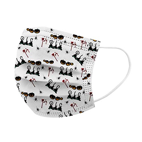 Niños 50PCS Víspera de Todos los Santos Mascarillas Lavables y Reutilizables - Mascarillas Calidad Premium fabricadas en Valencia y entrega 15 Polvo Viento Bandana Headwear Para Pesca Senderismo M