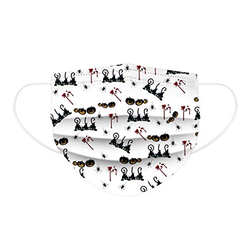 Niños 50PCS Víspera de Todos los Santos Mascarillas Lavables y Reutilizables - Mascarillas Calidad Premium fabricadas en Valencia y entrega 15 Polvo Viento Bandana Headwear Para Pesca Senderismo M