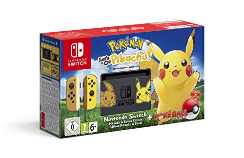 Nintendo Switch: Consola edición Pokémon + Let's Go Pikachu (Preinstalado) + Poké Ball Plus (Edición limitada)