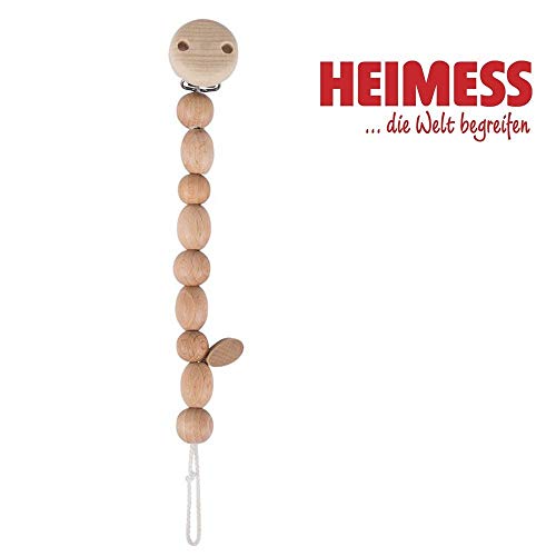 Nip Cherry - Chupetes redondos para recién nacido, 4 unidades, talla 1, 0 – 6 meses, incluye cadena para chupete de madera.