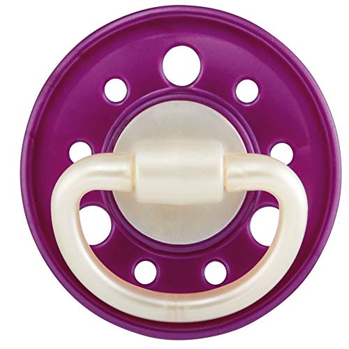 Nip Cherry redondo Aspiradora Chupete//8 unidades Girl Set//Talla 2//látex natural//6 + meses//Crema & Rosa + Morado & Rojo