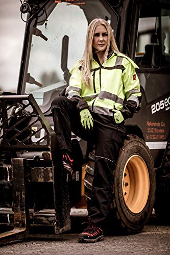 Nitras Motion Tex Viz Chaqueta de Alta Visibilidad | Chaqueta de Trabajo con 3M Reflectores | Cortavientos e Impermeable | L