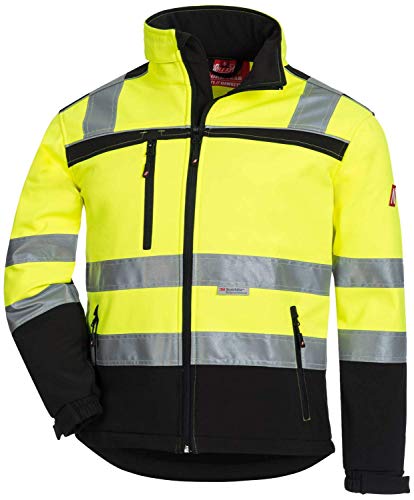 Nitras Motion Tex Viz Chaqueta de Alta Visibilidad | Chaqueta de Trabajo con 3M Reflectores | Cortavientos e Impermeable | L