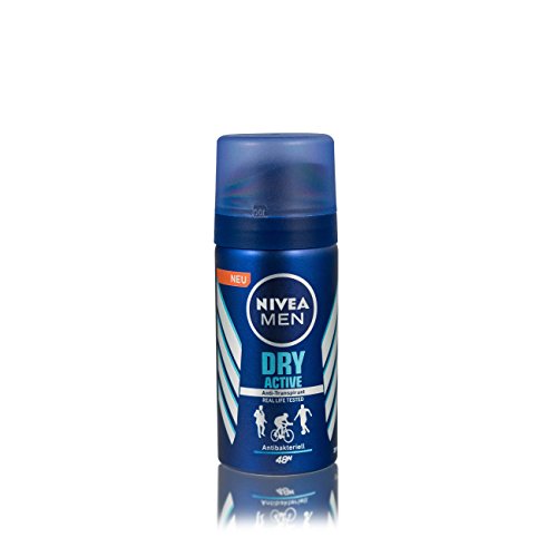Nivea Men Dry Active - Desodorante de viaje en spray para hombre (5 unidades de 35 ml)