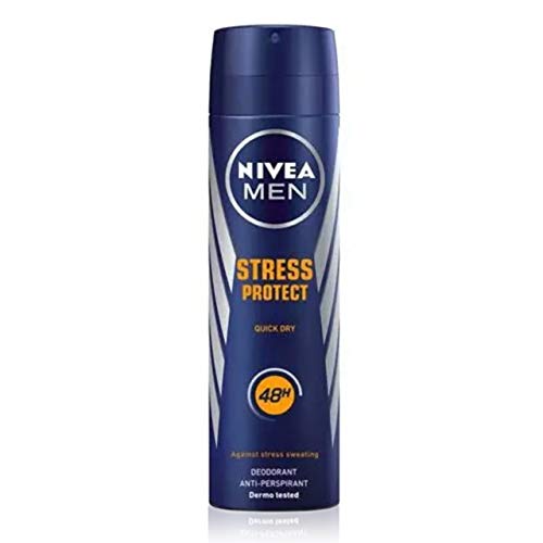 NIVEA MEN Stress Protect Spray (1 x 200 ml), desodorante antitranspirante para combatir la sudoración por estrés, desodorante para hombre con 48 horas de protección