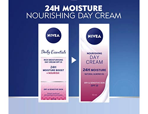 Nivea visage - Crema de día hidratante, pack de 3 (3x 50 ml)