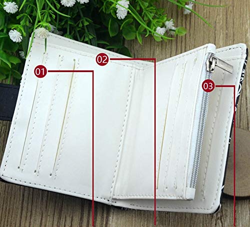 No Anime PU Monedero Corto Monedero Hombres Mujeres Titular De La Tarjeta Monedero Cuero Bolsa De Dinero Sword Art Online