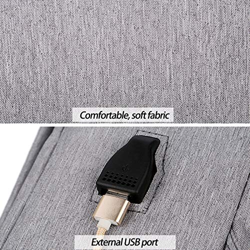 NO ONE Mochila para portátil Mochila de Viaje de Negocios Mochila Resistente al Agua Puerto de Carga USB Mochila Escolar Adecuada para niños con portátiles de 15,6 Pulgadas,Negro