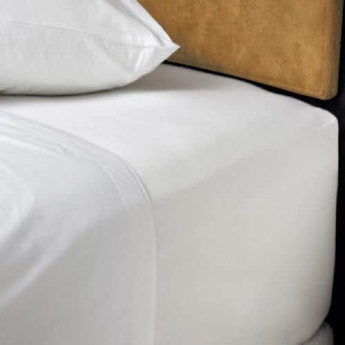 Noah”s Linen - Sábana bajera para cama doble extra grande, 100 % algodón, 200 hilos, 40 cm