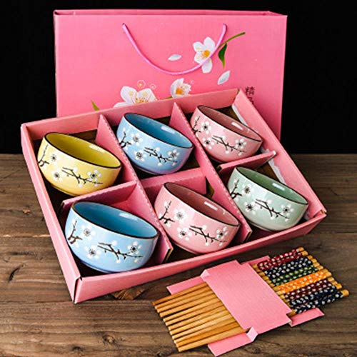 NOBRAND Septiembre del Cuencos pequeños clásicos de Platos de Ensalada Plato de Arroz Ramen,2PCS Mixed Blue Box