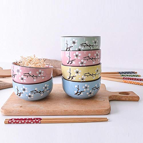 NOBRAND Septiembre del Cuencos pequeños clásicos de Platos de Ensalada Plato de Arroz Ramen,2PCS Mixed Blue Box