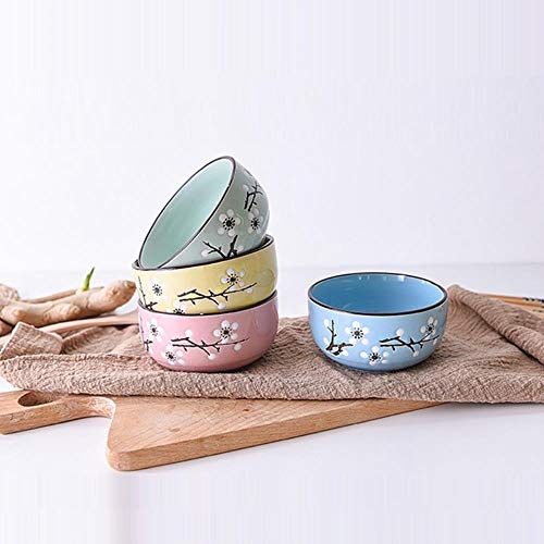 NOBRAND Septiembre del Cuencos pequeños clásicos de Platos de Ensalada Plato de Arroz Ramen,2PCS Mixed Blue Box