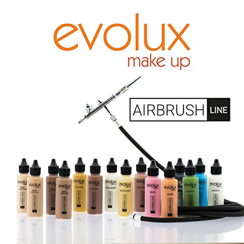 Noche Y Día Evolux Maquillaje Fluido Para Aerógrafo, Kit Color Base Y Coloretes 60 ml