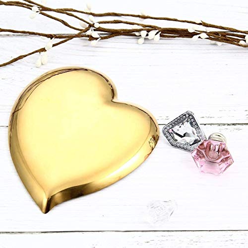 Nologo Bandejas de Toalla de Acero Inoxidable, en Forma de corazón joyería Bowl, Muti-función cosmética Organizador bandejas de Toallas for la baratija de Anillo, Caramelo, joyería, Fruta, Postre