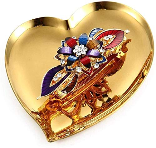 Nologo Bandejas de Toalla de Acero Inoxidable, en Forma de corazón joyería Bowl, Muti-función cosmética Organizador bandejas de Toallas for la baratija de Anillo, Caramelo, joyería, Fruta, Postre