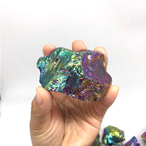 Nologo FSM-Stones, 50g de bismuto Titanio cristalino Grava Cristal de Cuarzo en Bruto ángel Aura tamboleadas