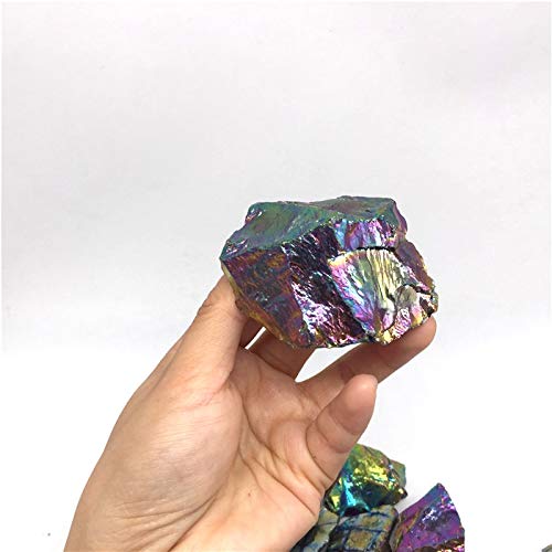 Nologo FSM-Stones, 50g de bismuto Titanio cristalino Grava Cristal de Cuarzo en Bruto ángel Aura tamboleadas