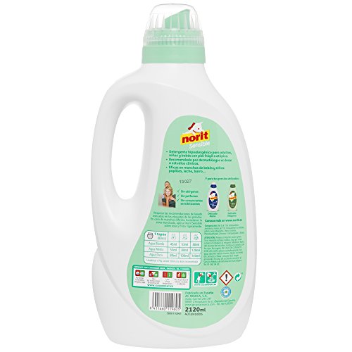 Norit - Detergente Líquido especial Pieles sensibles, 40 lavados, 2120 ml