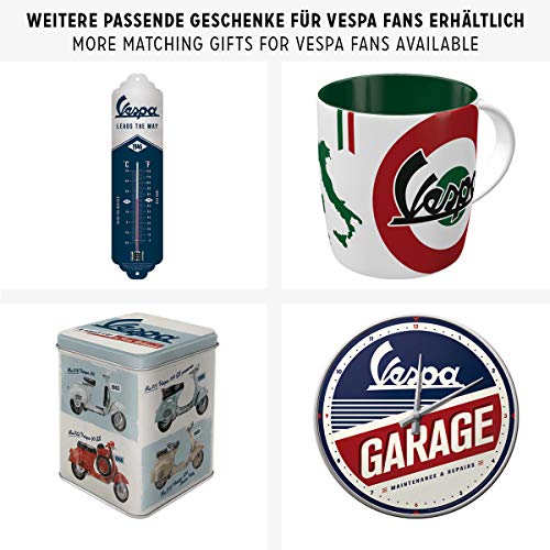 Nostalgic-Art Cartel de Chapa Retro Vespa – Parts Sketches – Idea de Regalo para los Aficionados a Las Scooters, metálico, Diseño Vintage, 20 x 30 cm