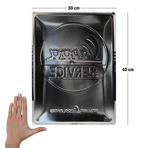 Nostalgic-Art Cartel de Chapa Retro Vespa – Service – Idea de Regalo para los Aficionados a Las Scooters, metálico, Diseño Vintage, 30 x 40 cm